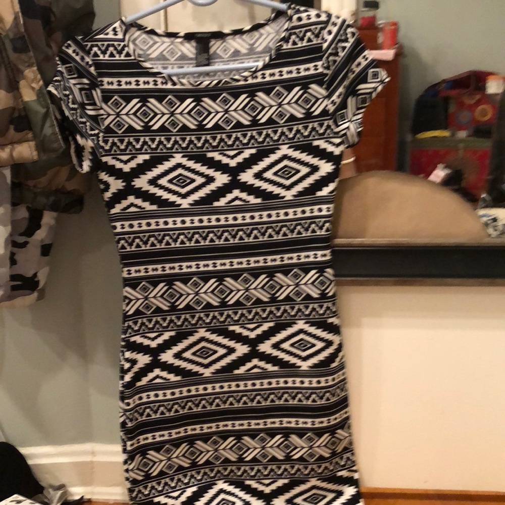 geo print dress